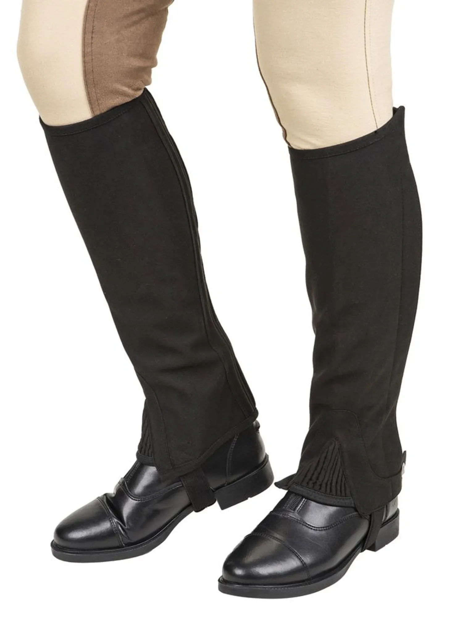 New JPC EQUESTRIAN Léttia® Adults’ Suede Half Chaps Black
