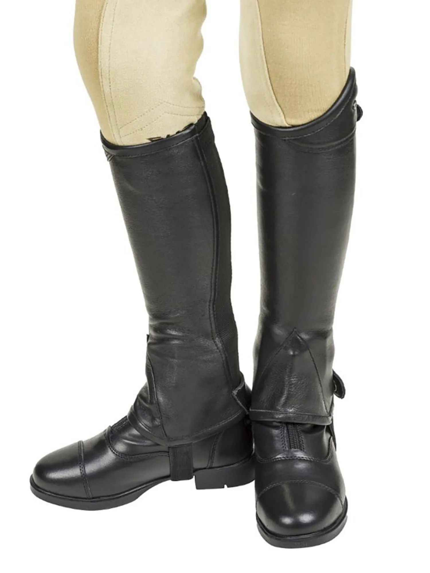 Online JPC EQUESTRIAN Léttia® Children’s London Leather Half Chaps Black
