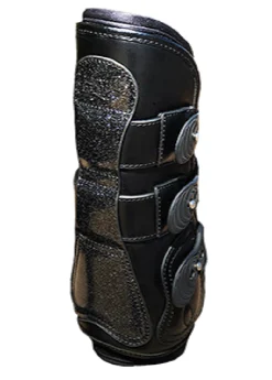 Hot MAJYK EQUIPE ® Estrella Sparkle Leather Tendon Boots Black/Sparkle