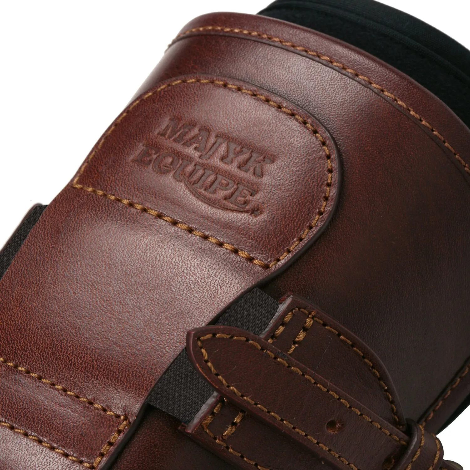 Outlet MAJYK EQUIPE ® Leather Jump Boot with Removable Impact Liners (Buckle Closure) - Pony/Cob Havana Brown