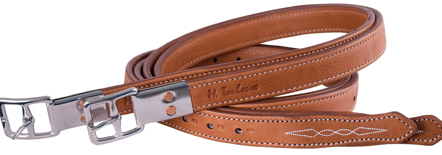 Clearance INT RIDING HELMET Marcel Toulouse Platinum Double Leather Stirrup Leathers