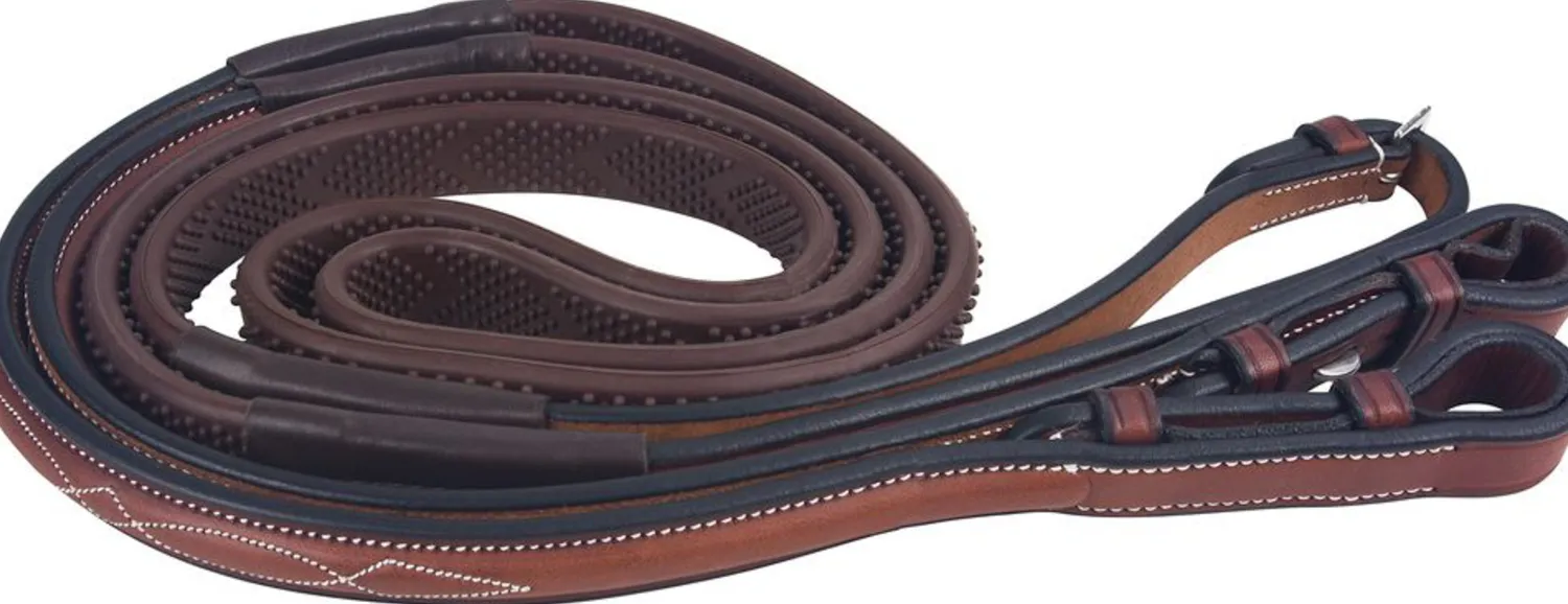 Hot INT RIDING HELMET Marcel Toulouse Platinum Soft Touch Raised Rubber Reins