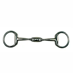 Outlet PARTRADE Metalab Double-Jointed Bradoon with Oval Link Eggbutt Snaffle-14mm Stainless Steel