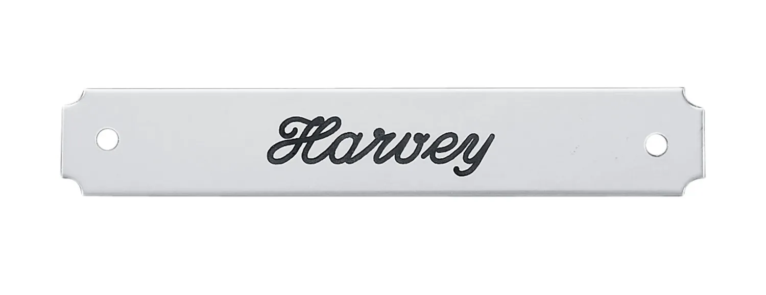 Hot DOVER DROPSHIP Notched Corner Halter Nameplate - 1 or 2 lines