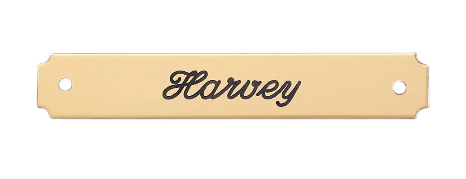 Hot DOVER DROPSHIP Notched Corner Halter Nameplate - 1 or 2 lines