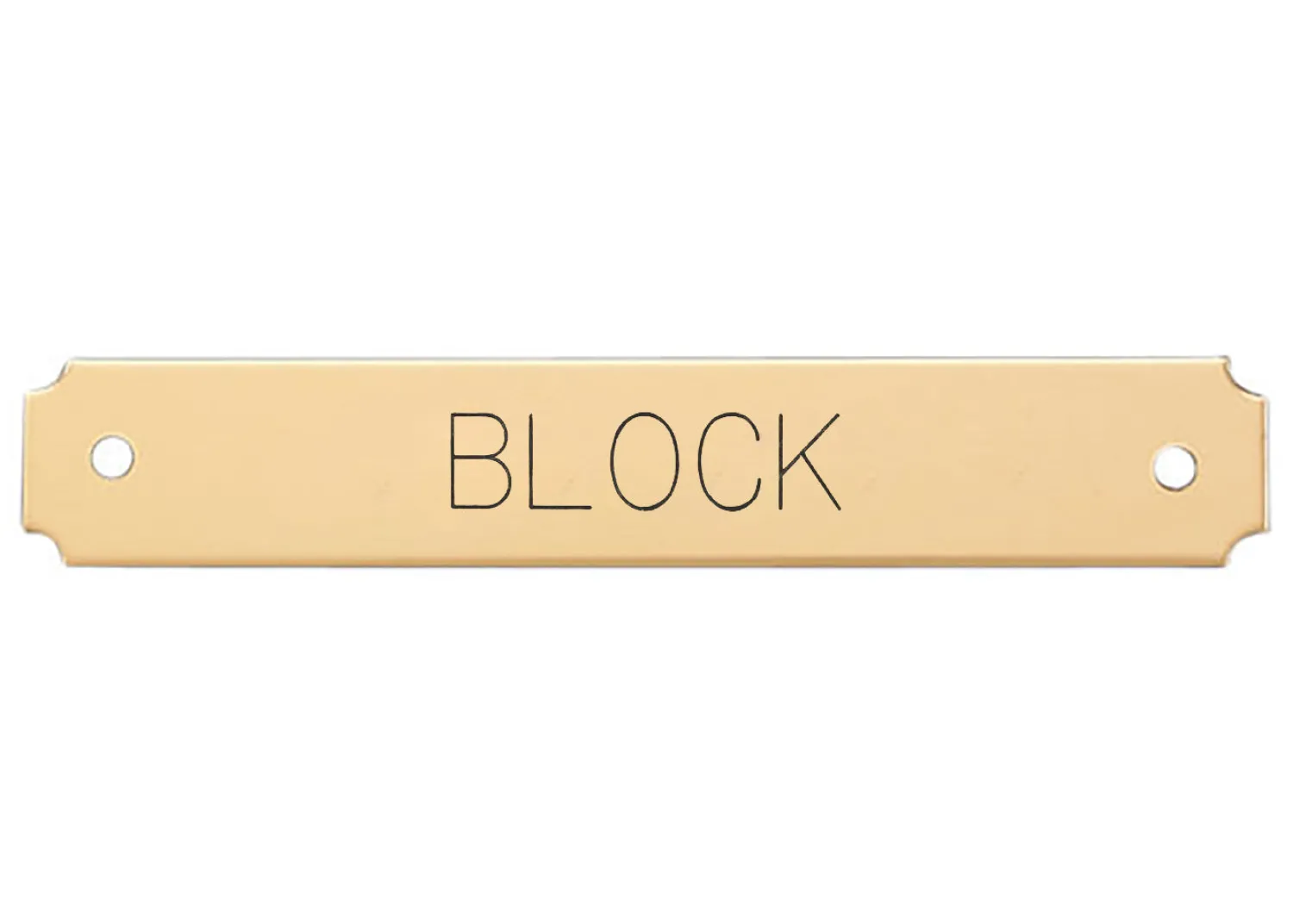 Hot DOVER DROPSHIP Notched Corner Halter Nameplate - 1 or 2 lines
