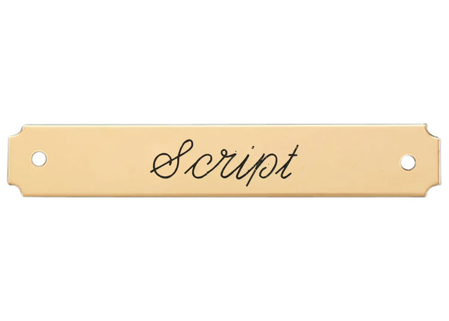 Hot DOVER DROPSHIP Notched Corner Halter Nameplate - 1 or 2 lines