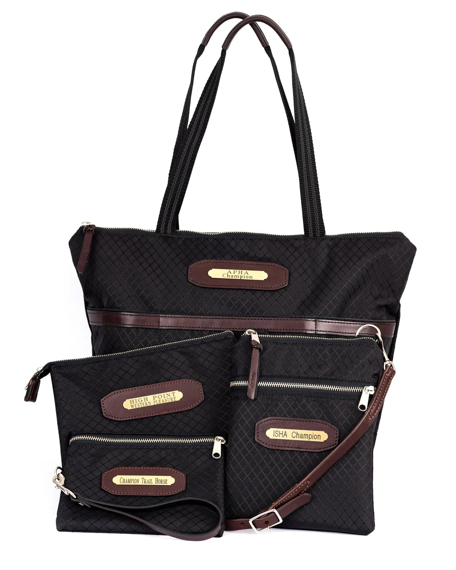 Best PERRIS LEATHER Perri’s® Champion Collection Tote with Nameplate Black