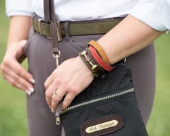 Online PERRIS LEATHER Perri’s® Champion Collection Wristlet with Leather Accents and Nameplate Black