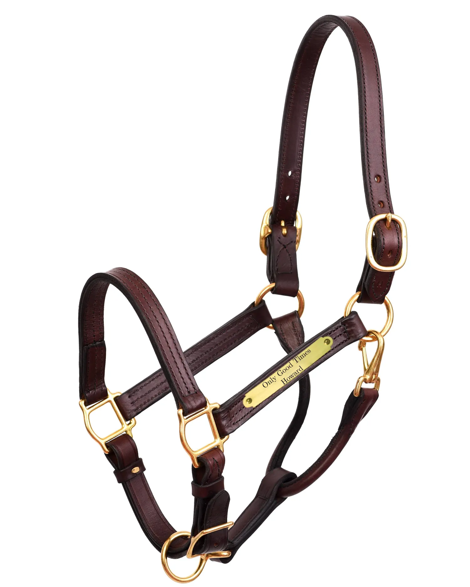 Hot PERRIS LEATHER Perri’s® Premium 1" Leather Show Halter with Nameplate