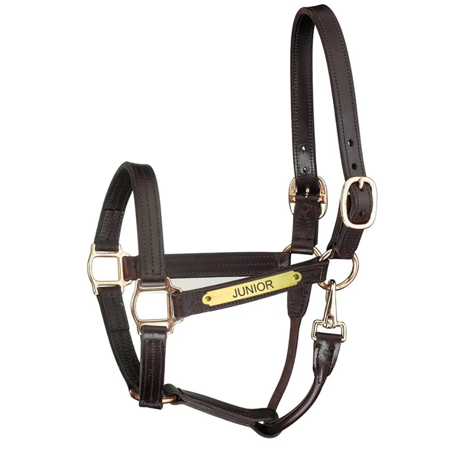Sale PERRIS LEATHER Perri’s® Premium Track Style Leather Show Halter with Snap & Nameplate Havana
