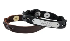 Online PERRIS LEATHER Perri’s® Braided Leather Nameplate Bracelet