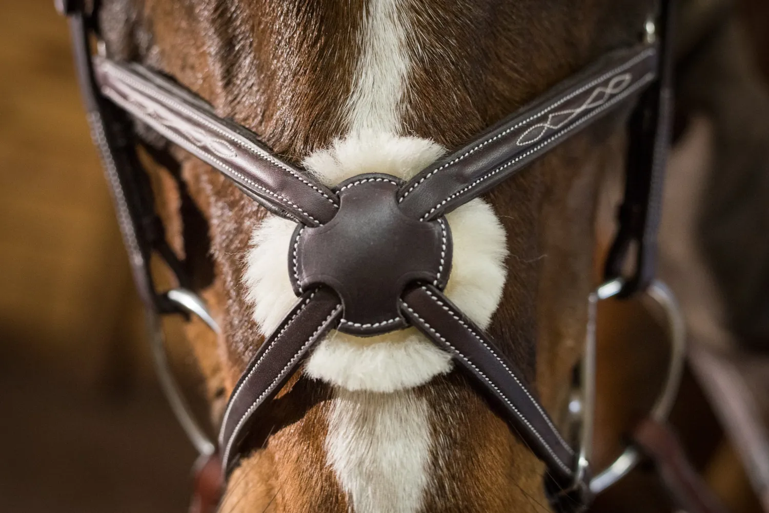 Outlet ERS Pessoa® Pro Fancy-Stitched Figure-8 Bridle Dark Brown