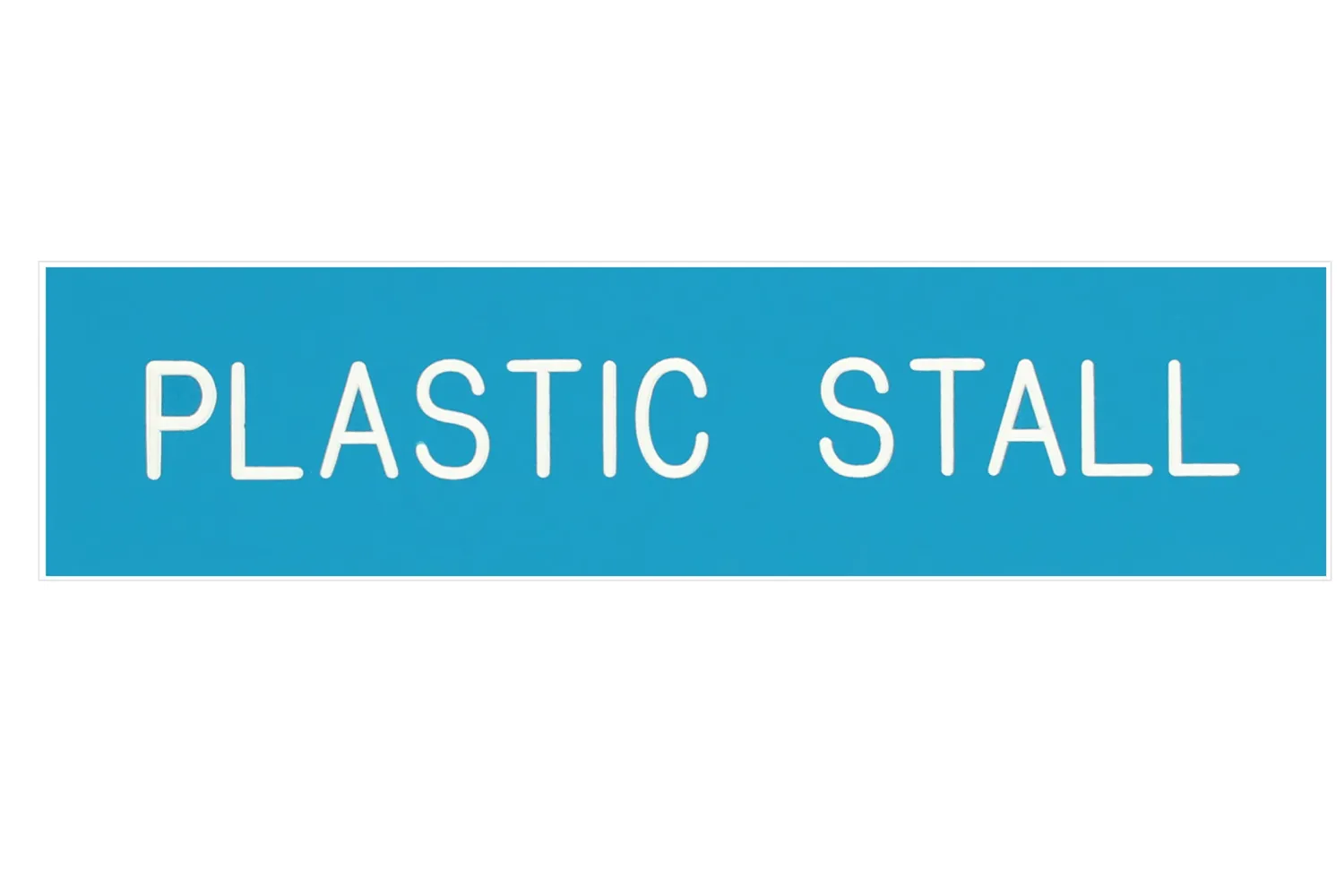 DOVER DROPSHIP Plastic Stall Plate - 1 or 2 lines