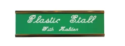Clearance DOVER DROPSHIP Plastic Stall Plate with Holder - 2 lines