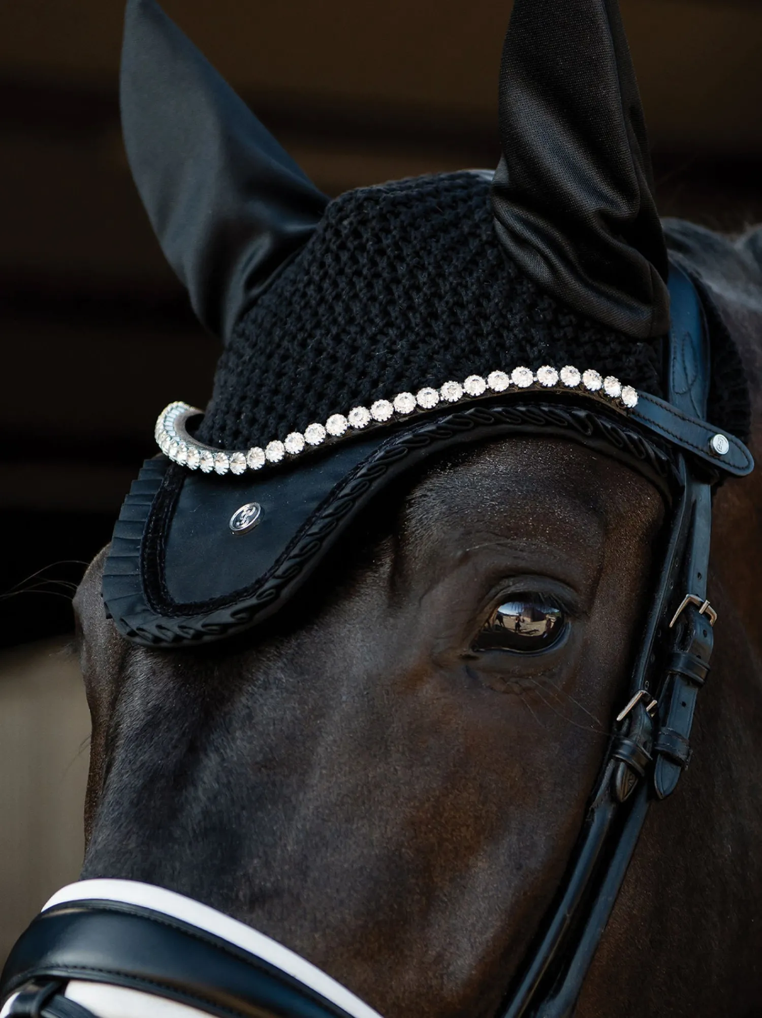 Best PS OF SWEDEN Ruffle Ear Bonnet Black