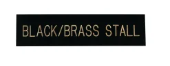 Hot CRW Rectangular Black & Brass Stall Plate - 1 or 2 lines Black/Brass