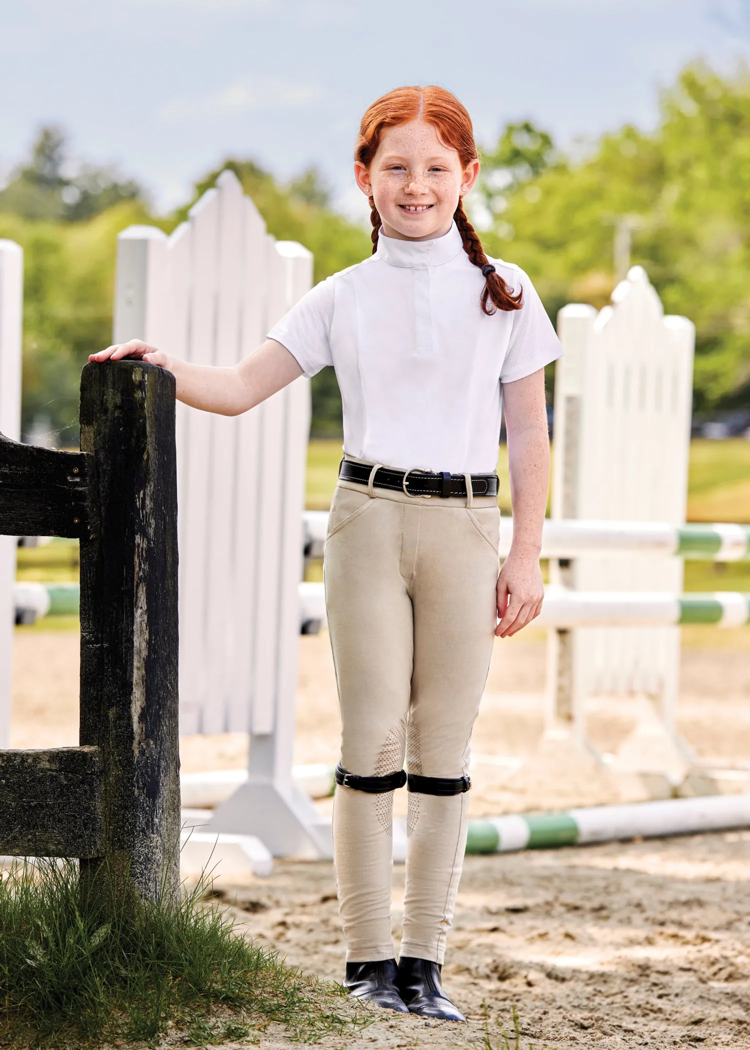 Outlet KIRSCH Riding Sport™ Kids’ Essential Short-Sleeve Show Shirt White