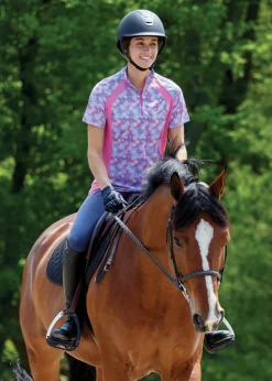 Sale KIRSCH Riding Sport™ Ladies’ Airflow Quarter-Zip Print Short Sleeve Shirt