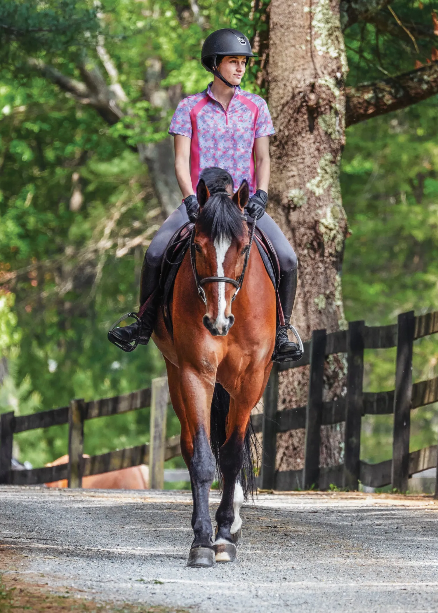 Sale KIRSCH Riding Sport™ Ladies’ Airflow Quarter-Zip Print Short Sleeve Shirt
