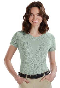 Best KIRSCH Riding Sport™ Ladies’ Ruby Seamless Short Sleeve Shirt