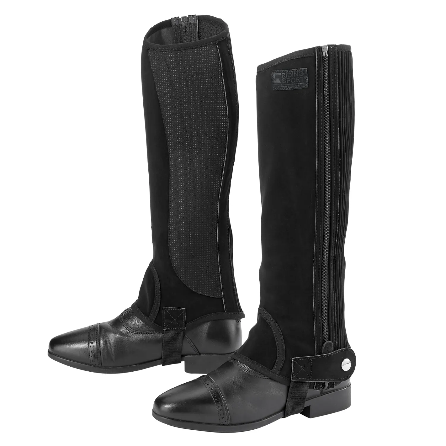 Hot S.K. SHOES AND BOOTS Riding Sport™ Adults’ Synthetic Suede Half Chaps with Silicone Grip Patches