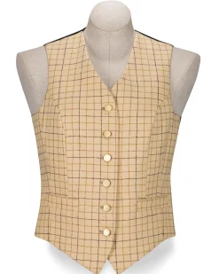 Online RJ CLASSICS R.J. Classics Ladies’ Aiken Vest Beige Tattersall