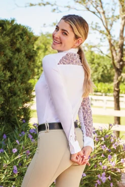 Best RJ CLASSICS R.J. Classics Ladies’ Carly 37.5® Long Sleeve Show Shirt Purple Paisley