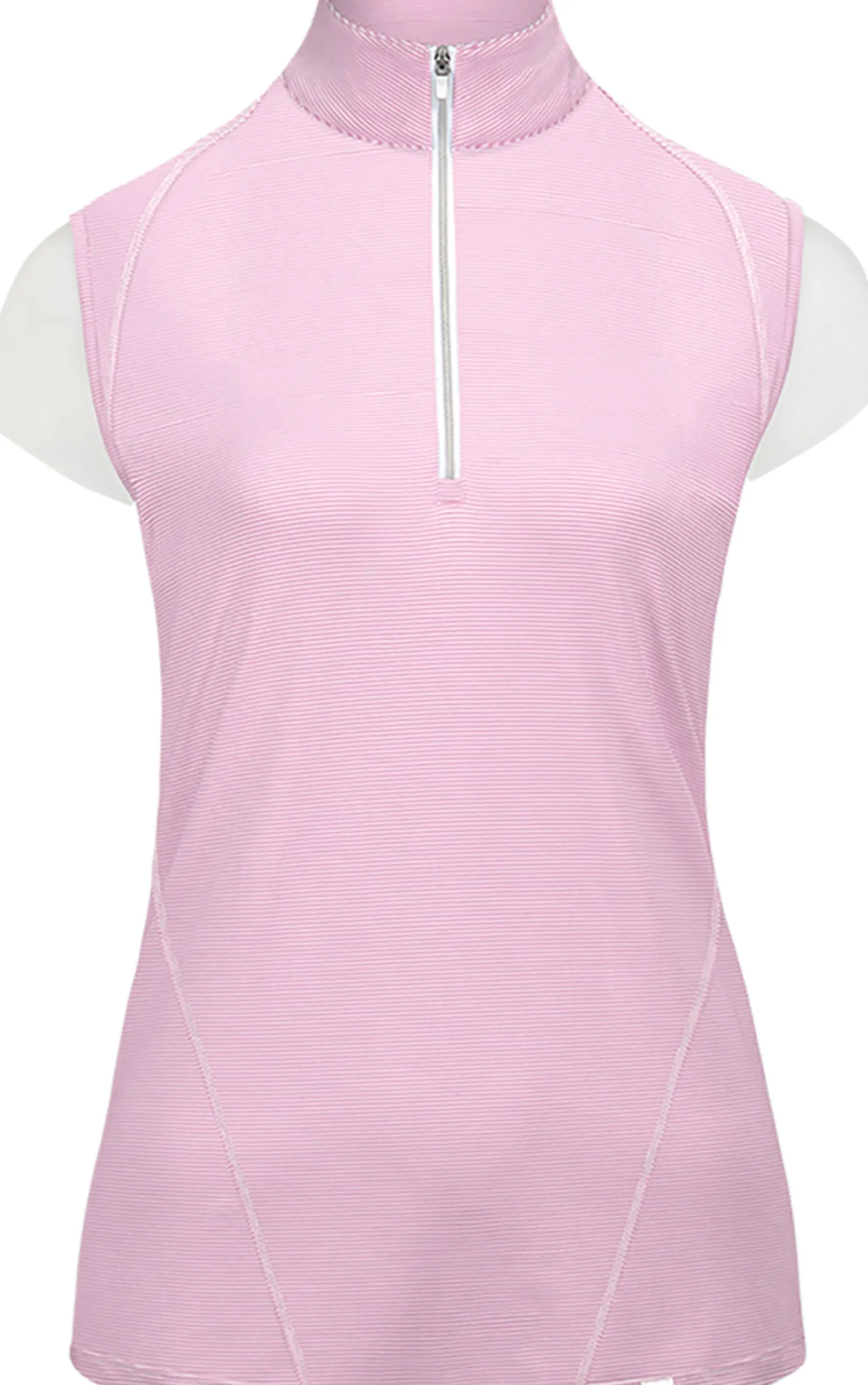 Discount RJ CLASSICS R.J. Classics Ladies’ Hallie Sleeveless Quarter-Zip Training Shirt Pink Lemonade Stripe