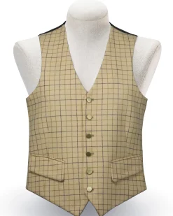 Online RJ CLASSICS R.J. Classics Men’s Cheshire Vest Beige Tattersall