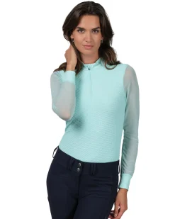 SCHOCKEMOEHLE N.A. Schockemöhle Ladies’ SpGianna Long Sleeve Shirt Aqua Sky