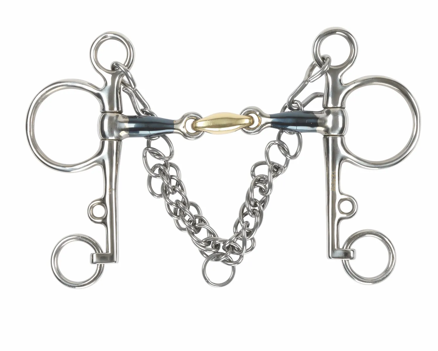 Best SHIRES EQUESTRIAN Shires Blue Sweet Iron Pelham Bit with Brass Lozenge Stainless Steel