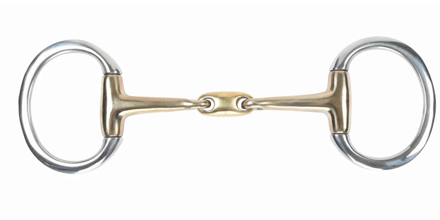 Best SHIRES EQUESTRIAN Shires Brass Alloy Flat Ring Eggbutt Bit with Lozenge Stainless Steel