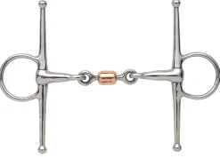 Online SHIRES EQUESTRIAN Shires Full Cheek Snaffle with Copper Roller Stainless Steel