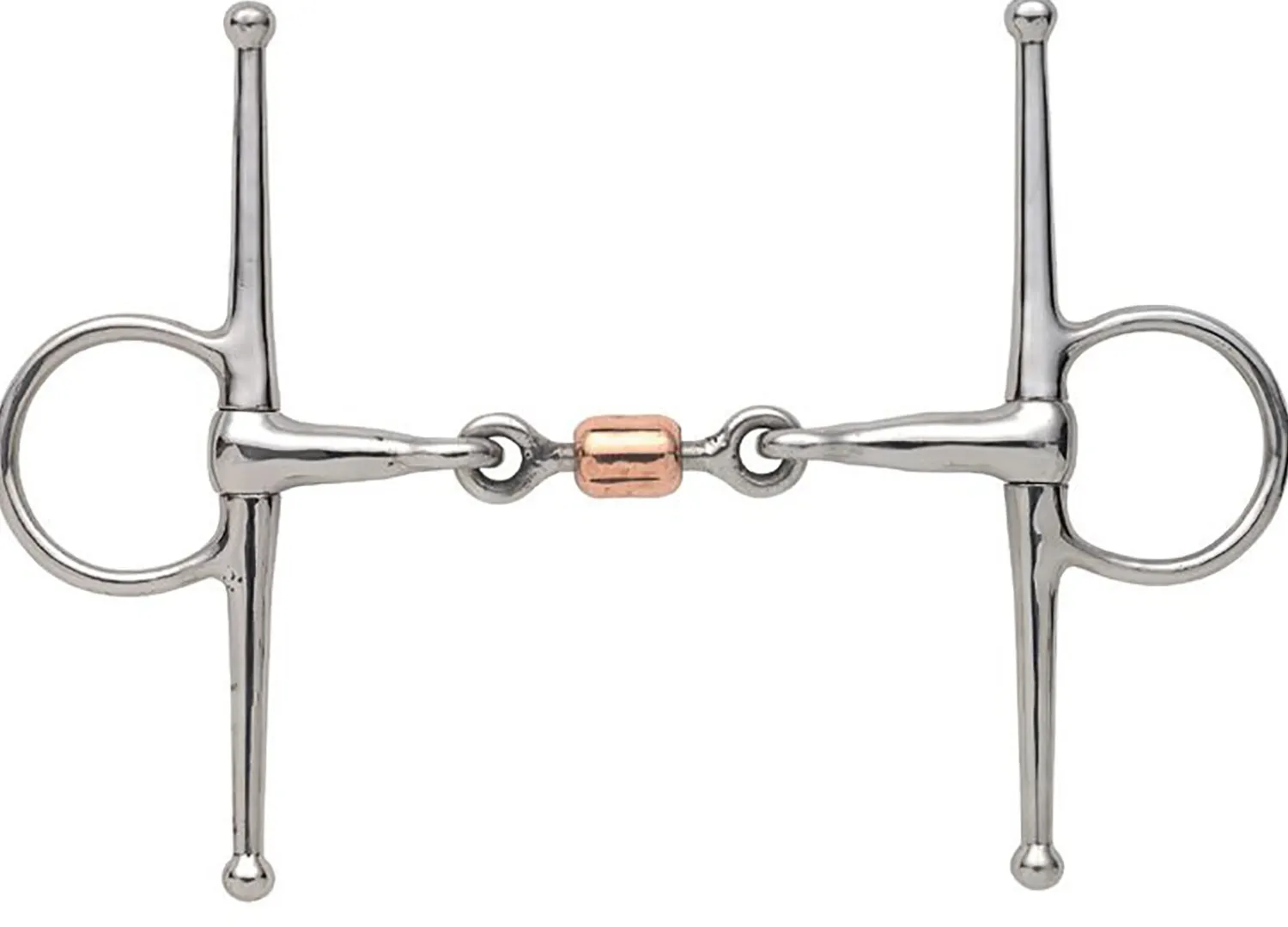 Online SHIRES EQUESTRIAN Shires Full Cheek Snaffle with Copper Roller Stainless Steel