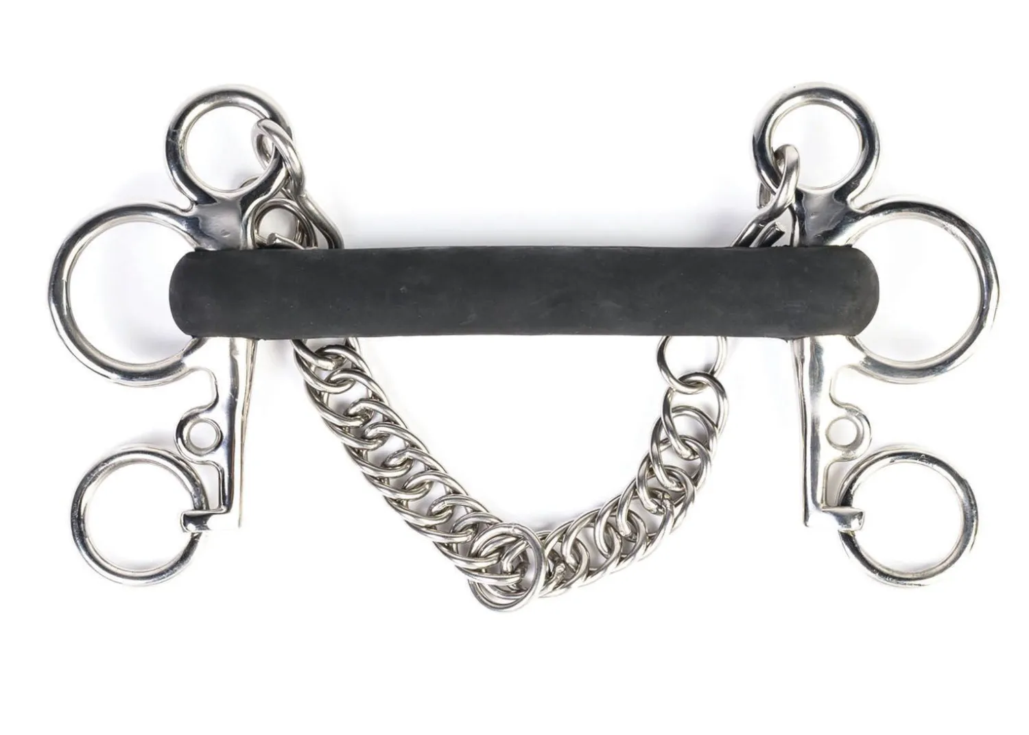 New SHIRES EQUESTRIAN Shires Short Shank Rubber Mullen Mouth Pelham Bit Stainless Steel