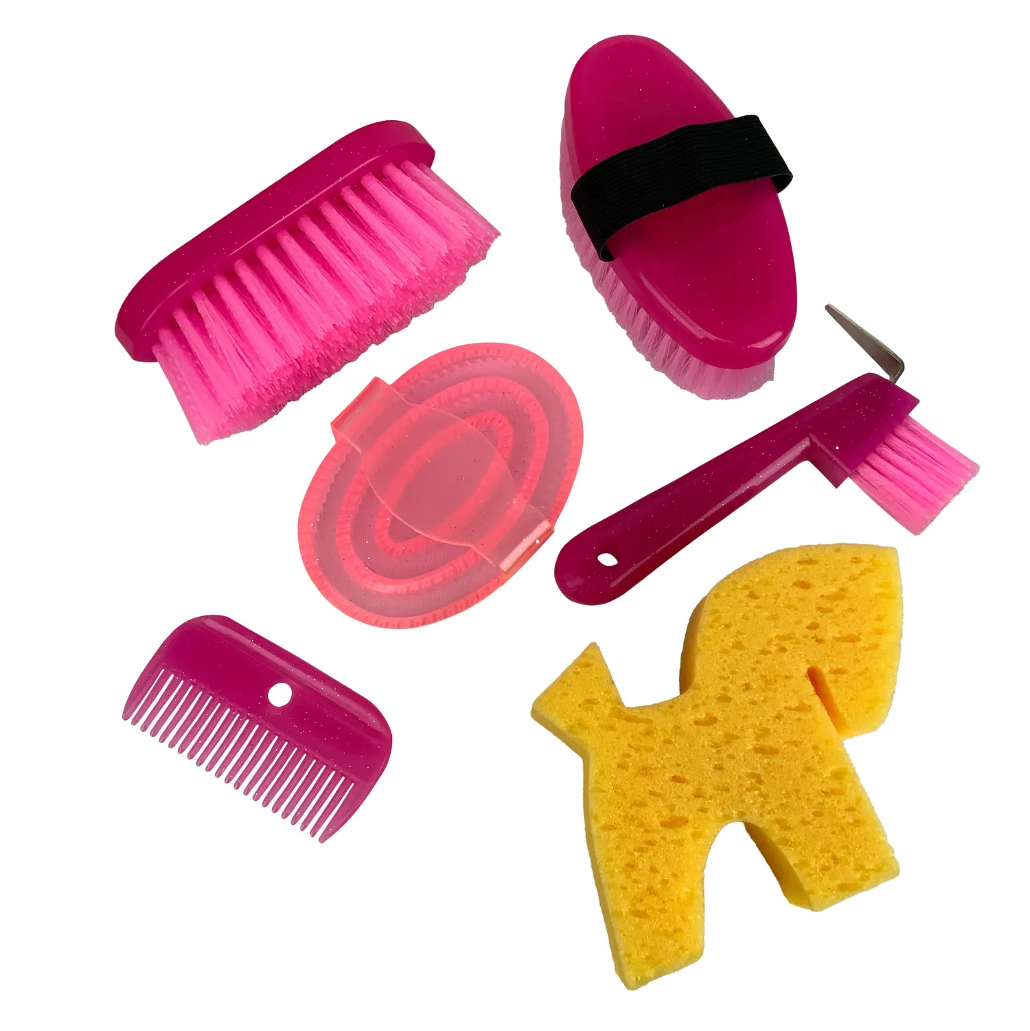 Clearance SHILOH STABLES TACK Showman® Kids’ Size Grooming Kit Pink Glitter