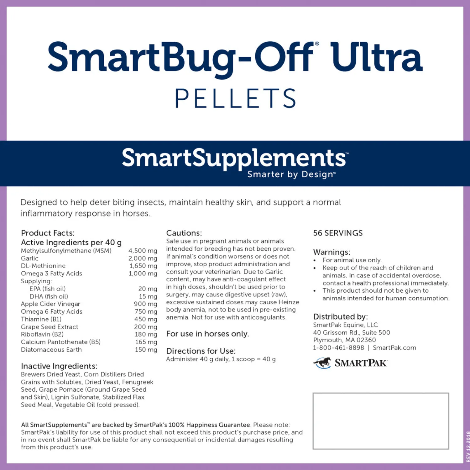 Best SMARTPAK SmartEquine™ SmartBug-Off® Ultra Pellets - 5 lbs.