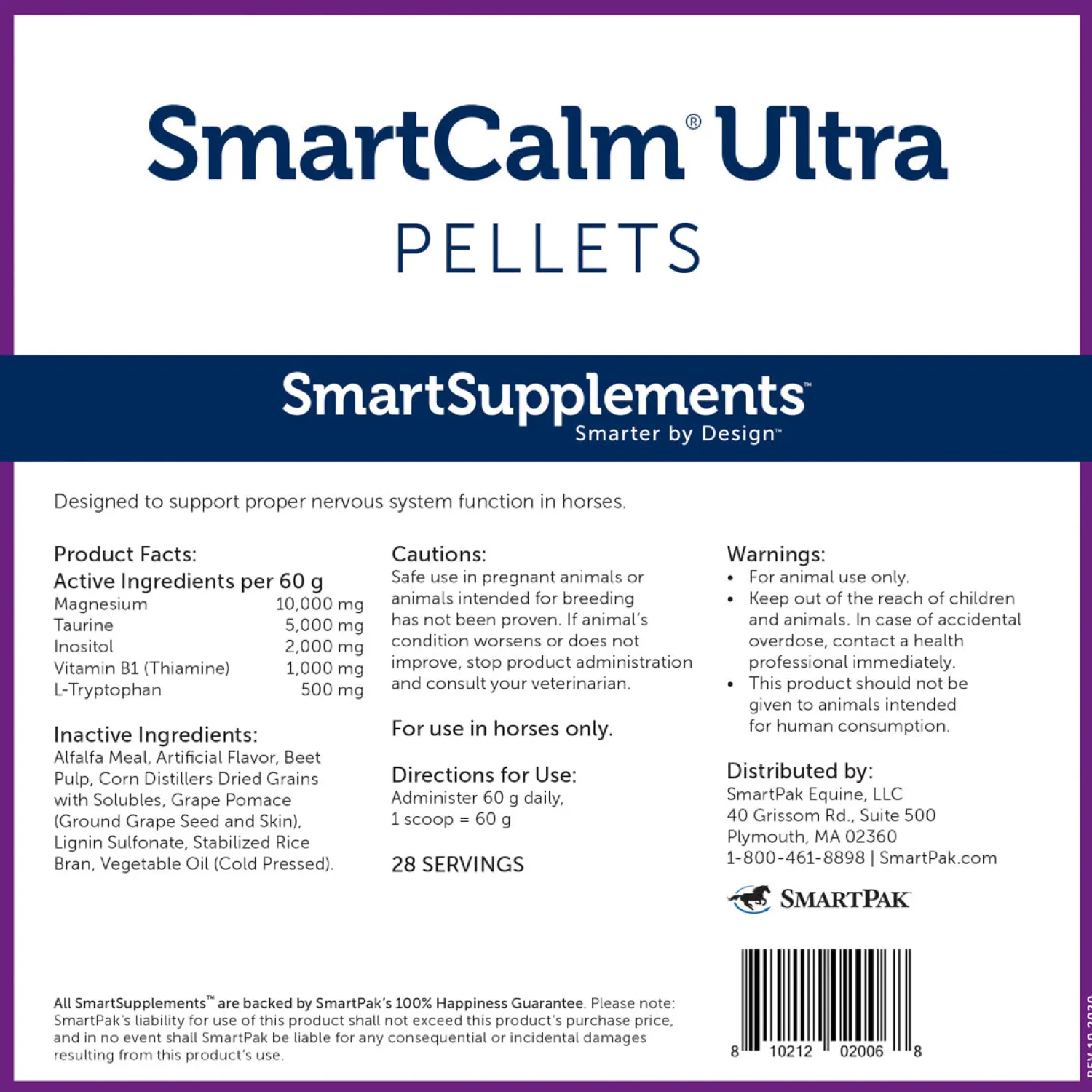 Discount SMARTPAK SmartEquine™ SmartCalm® Ultra Pellets - 3.75 lbs.
