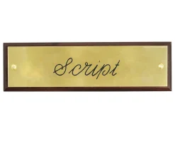 Online CRW Stall Plate Mounted on Walnut Plaque