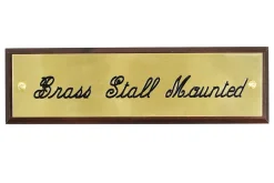 Online CRW Stall Plate Mounted on Walnut Plaque