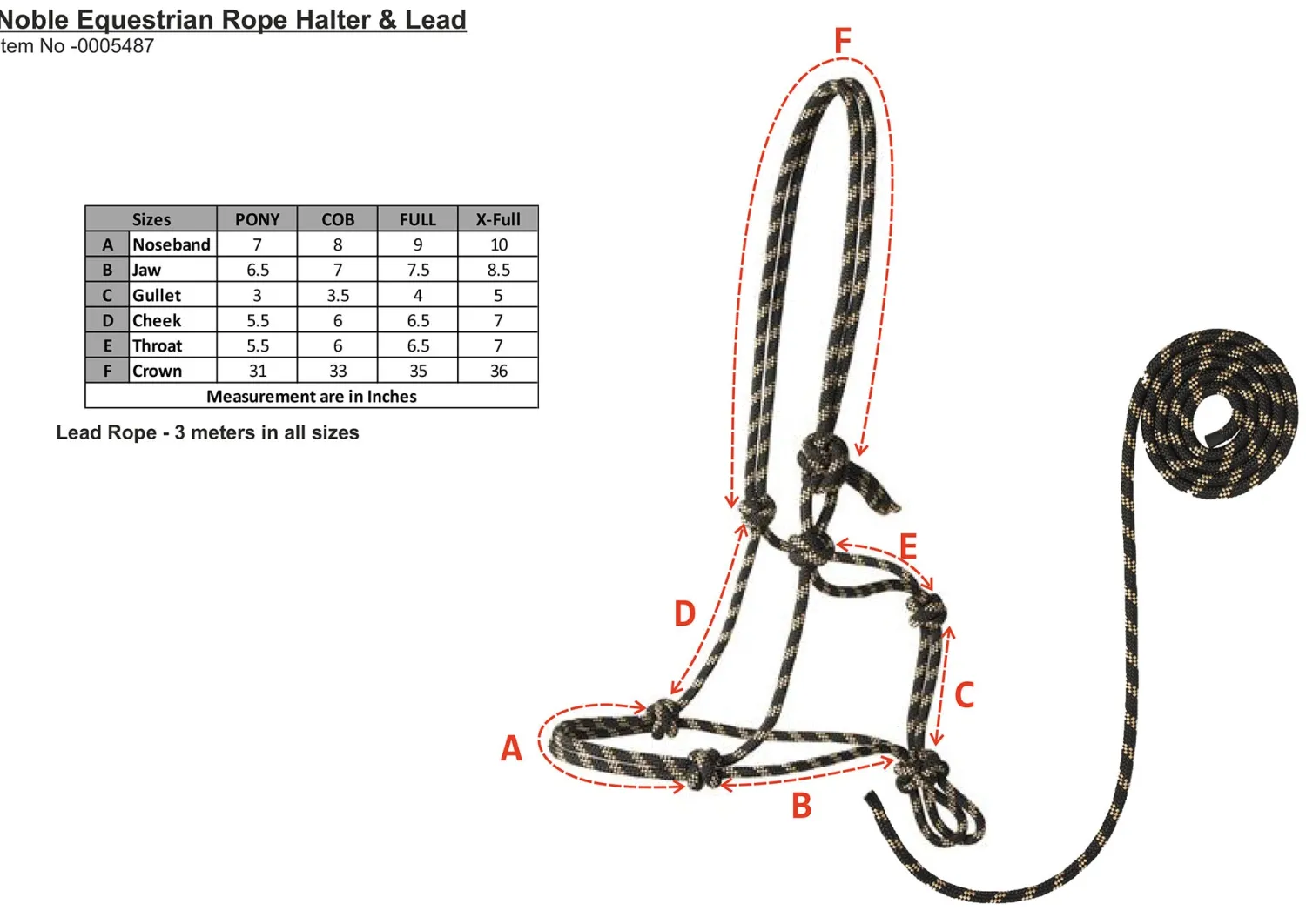 Clearance TEXT HORSE Suffolk™ Rope Halter with Lead
