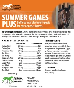 Outlet ANIMAL HEALTH INT Summer Games Plus Electrolyte Paste