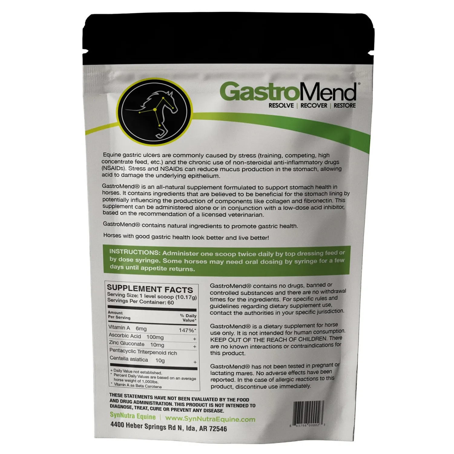 Clearance SYNNUTRA EQUINE ® GastroMend® Powder