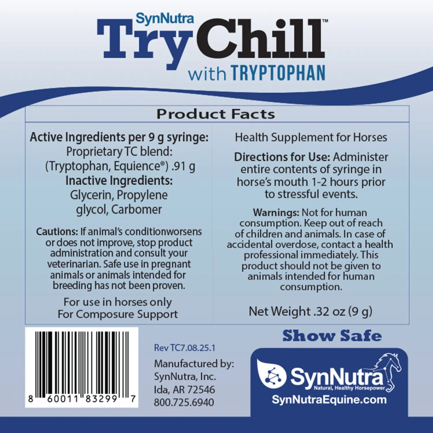 Best SYNNUTRA EQUINE ® Trychill™ Gel