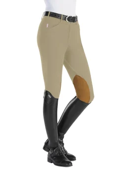 Best TAILORED SPORTSMAN The ™ Ladies’ Techno Mid-Weight Clarino Knee-Patch Breech Tan/Tan