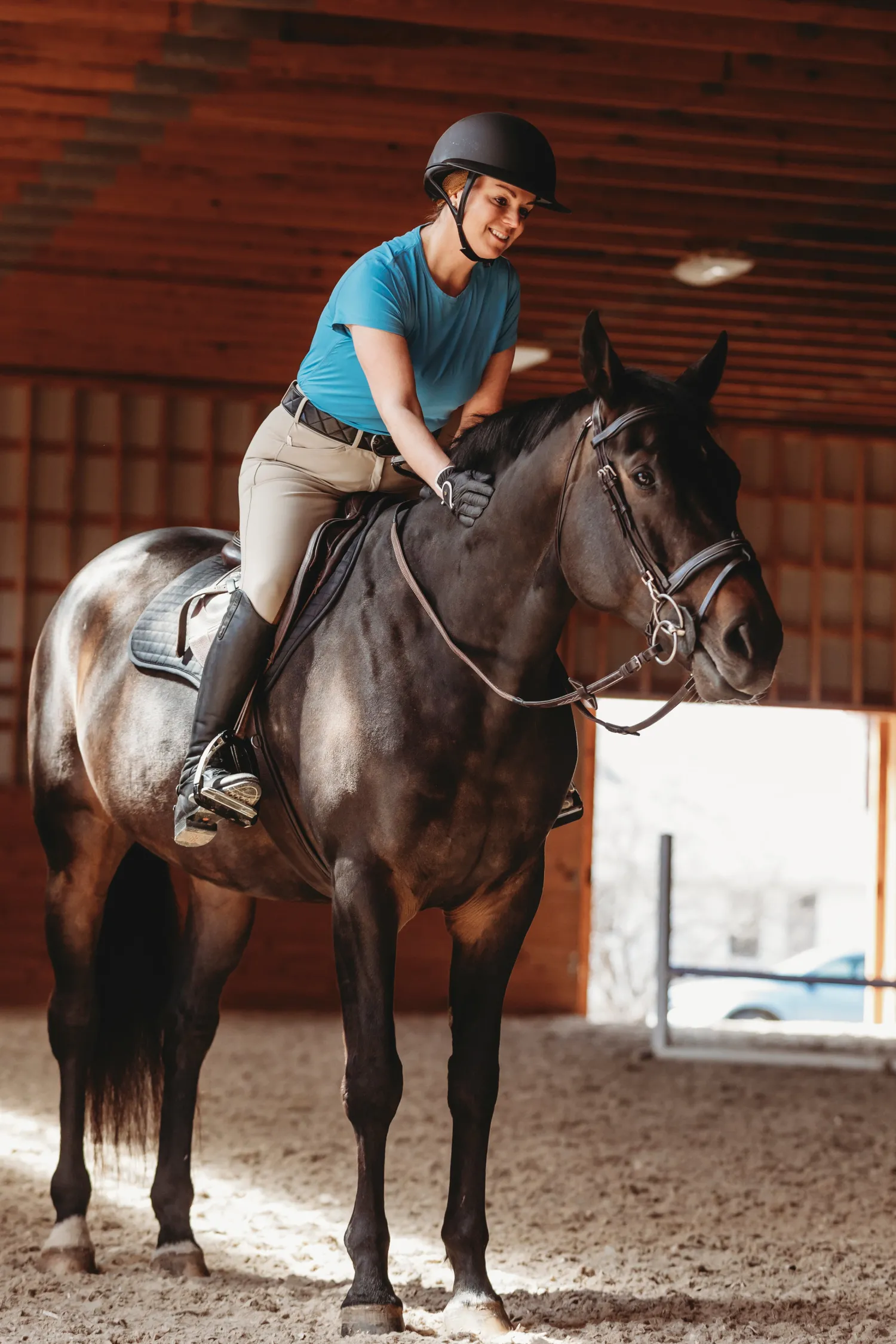 Best TAILORED SPORTSMAN The ™ Ladies’ Techno Mid-Weight Clarino Knee-Patch Breech Tan/Tan