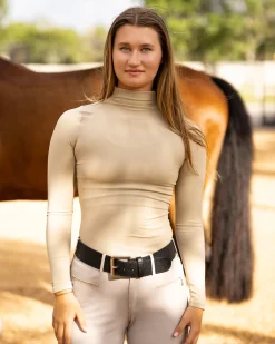 Outlet TKEQ THE SHOP TKEQ Ladies’ Chloe High-Collar Long Sleeve Top Cairo