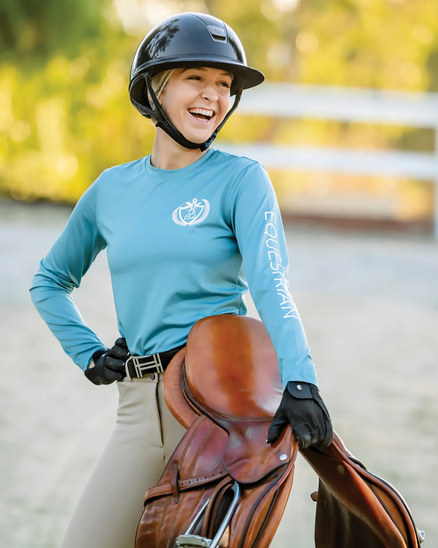 Clearance TKEQ THE SHOP TKEQ Ladies’ Crest Sustainable Long Sleeve Shirt