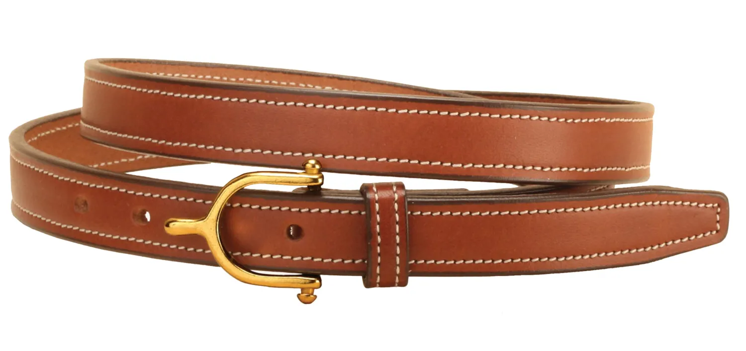 Clearance TORY LEATHER ¾" Brass Spur Buckle Belt